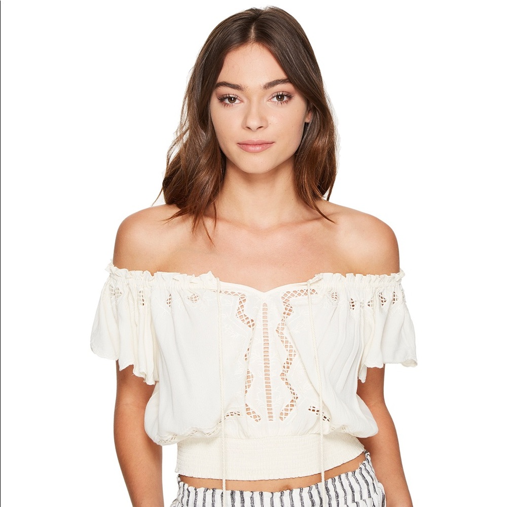 ❌CLOSEOUT SALE❌ ASTR crochet off the shoulder top - Picture 2 of 8